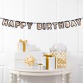 thumbnail image 1 of Happy Birthday Gold Confetti Banner, 1 of 2