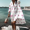 thumbnail image 2 of 2025 Maillot de Bain pour Femmes Blouse de Plage Robes d'Été pour Femmes Plage avec Manches Bikini Tenue de Plage Maillot de Bain Combinaison de Plage Robe Midi, 2 of 7
