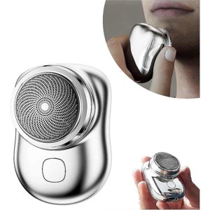 New Powerful Men's Shaver, Portable Mini Electric Shaver, Usb Mini Electric Shaver compatible Men, Easy One-button Operation, Suitable compatible Home, Car, T_Perfect Gift