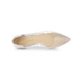 thumbnail image 4 of BLISSFUL STEP Women's Casual Shoes Pointy Toe Clear Rhinestone Ballet Flats Silver 10, 4 of 8