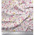 thumbnail image 1 of Soimoi Moss Georgette Fabric Leaves,Butterfly & Flower Print Fabric by Yard 42 Inch Wide, 1 of 3