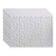 thumbnail image 1 of FASÃ„DE Traditional Style/Pattern 1 Decorative Vinyl 18in x 24in Backsplash Panel in Matte White (5 Pack), 1 of 15