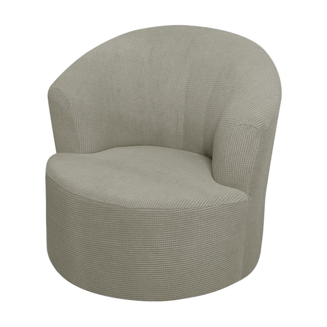 Cxui Housse Extensible pour Fauteuil pour Fauteuil Tonneau Pivotant, Housse Élastique pour Fauteuil Inclinable Moderne, Housse de Canapé pour Fauteuil Club, Lavable à la Machine (1 Pcs) Argent
