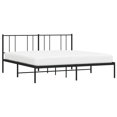 thumbnail image 3 of vidaXL Metal Bed Frame with Headboard Black 193x203 cm, 3 of 5