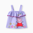thumbnail image 3 of Peppa Pig Toddler Girls 2pcs Floral Butterfly Print Ruffled Sleeveless Top with Pants Set, 3 of 5