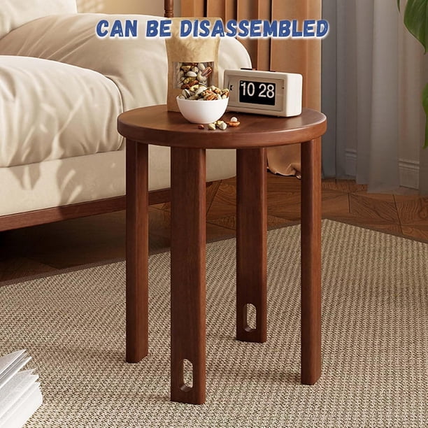 Stackable Stools Set of 4-in-1 Wooden Stool Side Table, Farmhouse