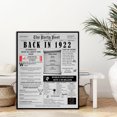 thumbnail image 5 of The Party Post 102nd Birthday Party Decorations Poster Born in 1922, 5 of 5