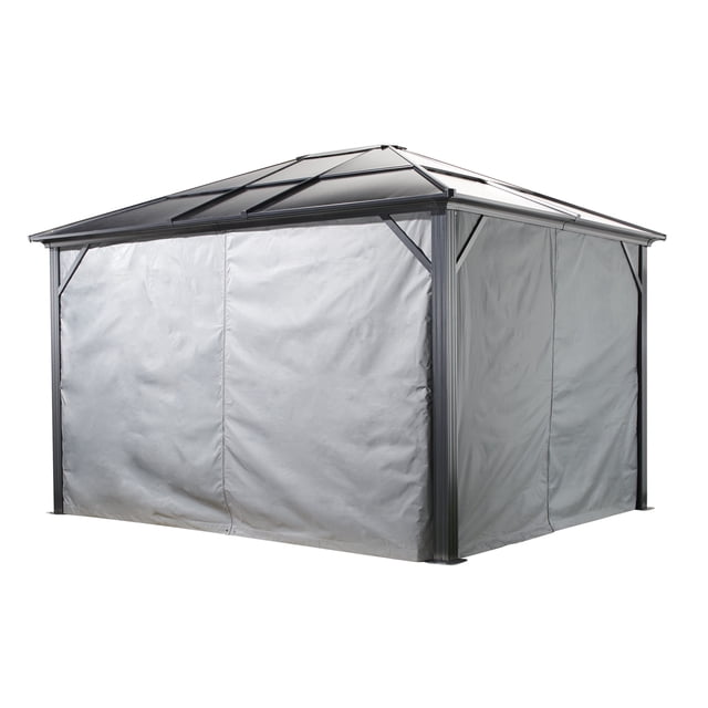Sojag Meridien 10 x 14 x 7 ft Grey Curtains for Gazebo, Spun
