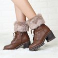 thumbnail image 4 of Women Autumn and Winter Short Turned Wool Warm Socks Boots Cover Knitting Wool Leg Protector, 4 of 4