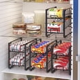 thumbnail image 3 of 2 Pack Soda Can Storage Rack Stackable Beverage Can Organizer Non-slip Can Dispenser Holder Space Saving Water Bottle Beverage Bins Shelf for Refrigerator Cabinet Pantry, 3 of 9