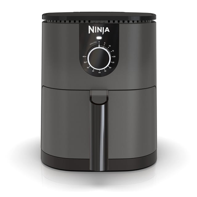 Refurbished Ninja Mini Air Fryer, 2 Quart Capacity, Nonstick Basket, Quick Set Timer, Grey