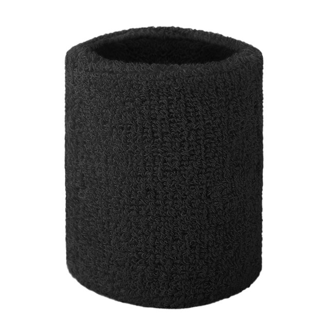 GOGO 100 Pieces Sports Wristbands Terry Cloth Sweatbands 3 Inches Black