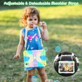 thumbnail image 4 of Case for iPad Mini 7 A17 Pro 2024/Mini 6 2021 8.3 Inch 7th/6th Gen with Butterfly Stand, Protective Tablet Cover with Pencil Holder Shoulder Strap for Kids Girls, Colourful Green, 4 of 7