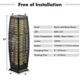 thumbnail image 2 of Gymax 2-Piece Outdoor Solar-Powered Floor Lamps IP65 Waterproof w/ Auto On/Off Light Black, 2 of 10