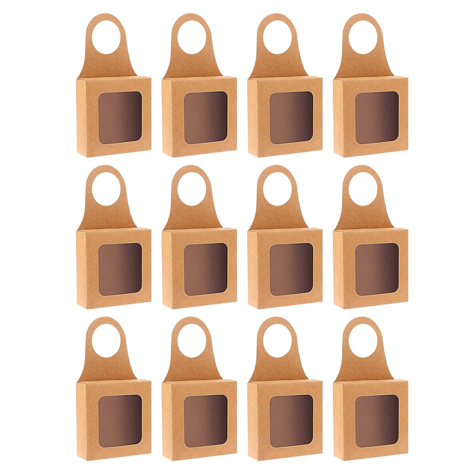 Wrapping Paper Category Kraft Paper Bottle with Window Hanging Foldable for Decoration Craft Wrap for Festive Presentations