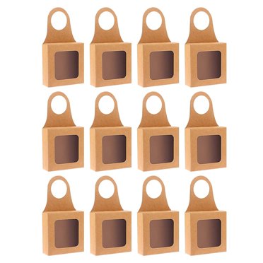 Wrapping Paper Category - Kraft Bottle with Window Foldable Hanging Paper for Decoration in Elegant Craft Packaging