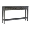 thumbnail image 1 of Pemberly Row Table Console Contemporaine Longue en Bois, Fini Gris, 1 of 17