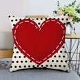 thumbnail image 1 of TIMIFIS Housses de Coussins 18x18 Pouces, Housse de Coussins en Lin de la Saint-Valentin avec Cœurs Rouges Amour pour Grand Canapé Sofa Maison Intérieur Extérieur Décoration de Fête, 1 of 6