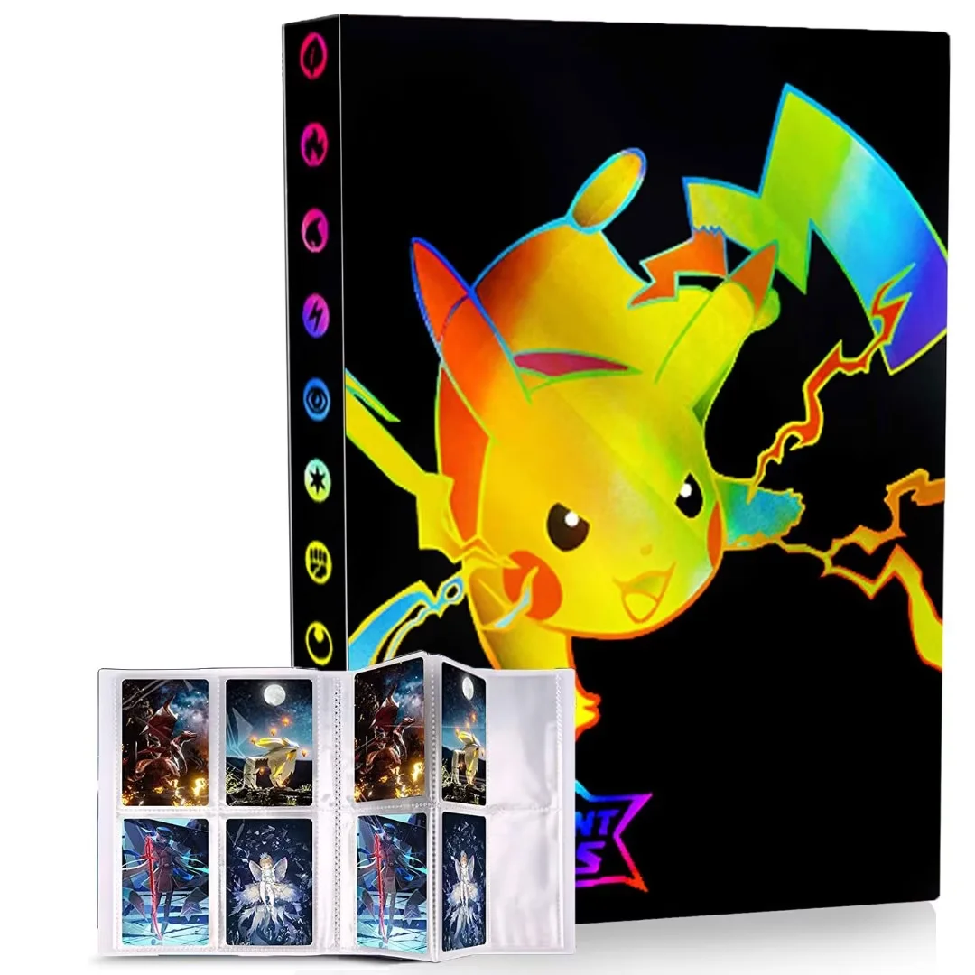 Trading Card Binder, 4-Pocket Album Book Holder, Fits for TCG Game 240 Cards-OPA2