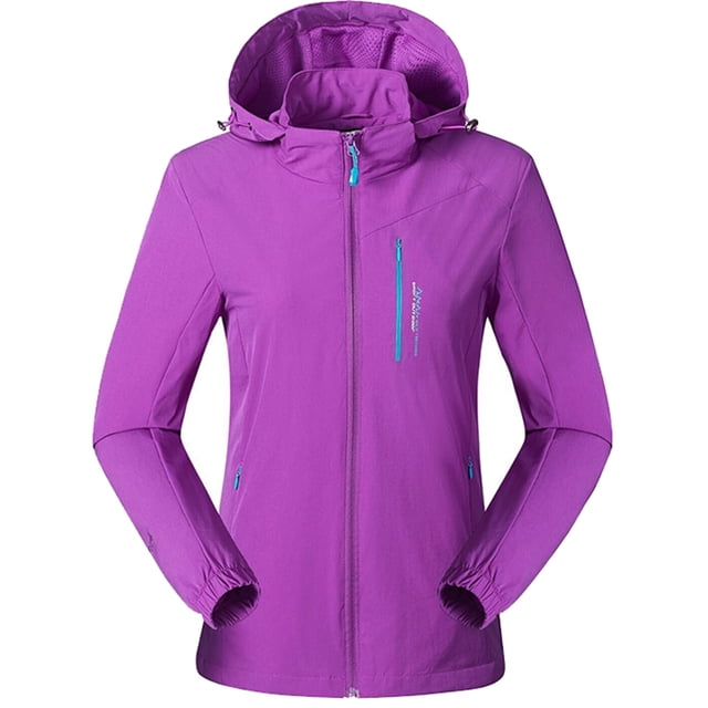 Pisexur Manteau d'Hiver pour Femme Imperméable, Veste de Pluie Légère, Coupe-Vent d'Extérieur, Manteau de Pluie pour la Randonnée, le Voyage, la Course