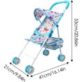thumbnail image 4 of LAICAIW Poussette pour Poupée, Poussette Réaliste pour Poupée, Poussette pour Poupée Pliable pour Enfants, Poussette Pliable pour Poupées, Jouets de Jeu d'Imitation pour Enfants, Poussette de Jeu avec Poignée Confortable, 4 of 7