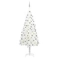 thumbnail image 1 of vidaXL Artificial Pre-lit Christmas Tree with Ball Set White 210 cm, 1 of 5