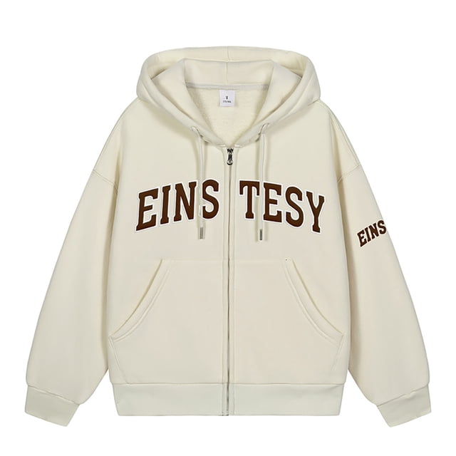 Chandail à Capuchon d'Hiver pour Homme EINSTESY à Manches Longues Cousues Cardigan Décontracté Veste Chaude