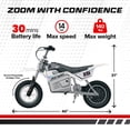 thumbnail image 3 of Razor MX400 Dirt Rocket Vélo Électrique, 8 Ans et Plus, 14 Mi/h, Autonomie de 30 Min, Max 140 Lb, Blanc, 3 of 11