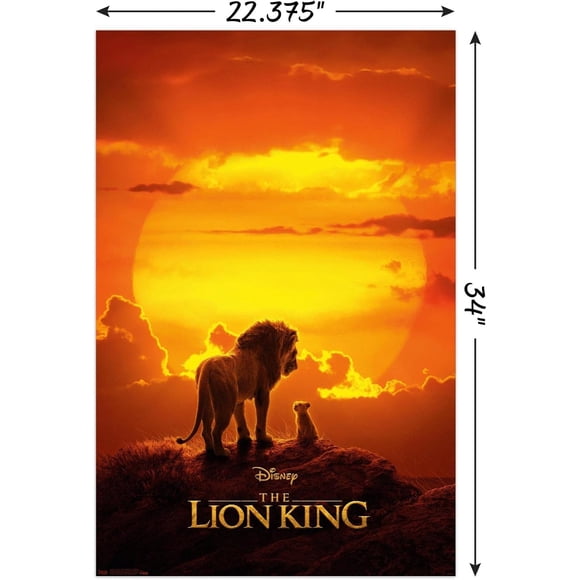 Disney The Lion King - Mufasa And Simba Wall Poster, 22.375" x 34", Unframed Version