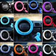 thumbnail image 3 of 3Pcs/set Fluffy Thick Auto Car Steering Wheel Plush Cover Soft Wool Winter, 3 of 4