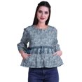 thumbnail image 1 of Moomaya Hauts Boho Coton Décontractés Amples Blouses Haut d'Été Col Rond T-Shirt, 1 of 4