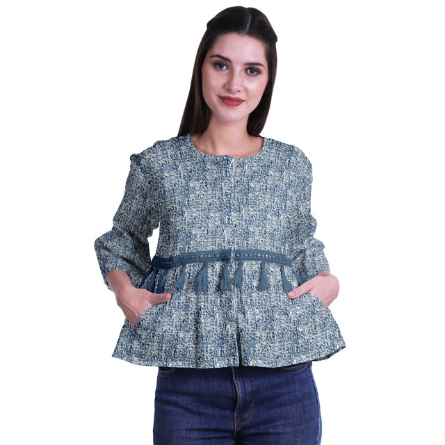 Moomaya Hauts Boho Coton Décontractés Amples Blouses Haut d'Été Col Rond T-Shirt