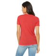 thumbnail image 3 of BELLA+CANVAS 6400 - T-Shirt en Jersey à Manches Courtes Décontracté, m, Mélange Rouge, 3 of 3