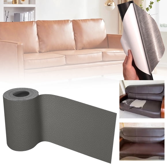 20cm*28cm Dark Gray Self-Adhesive Leather Repair Patch - Waterproof Vinyl Sticker for Sofas, Furniture, Cabinets & Car Seats