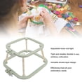 thumbnail image 4 of Cadre de Broderie à Double Couche, Support d'Anneau de Couture Intégré Ajustable pour Bureau, Outil de Support de Travaux d'Aiguille en ABS, Convient à la Maison, la Plupart des Scènes, 4 of 7