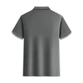 thumbnail image 3 of EOYWHK T-Shirts pour Hommes 4TG Compression Ajustée Chemise de Golf Col Rabattu Manches Courtes Couleur Unie Blouse de Bureau Liquidation, 3 of 3