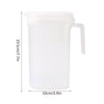 thumbnail image 3 of Fridja 1800ML Plastic Pitcher, Clear Water Pitcher with Lid, Fridge Jug, Large Capacity, Shatterproof, Easy to Clean, Great for Iced Tea, Coffee, Lemonade, Juice, Milk, and More, White, 3 of 5