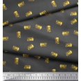 thumbnail image 3 of Soimoi Gray Heavy Canvas Fabric OMG Text Print Sewing Fabric Yard 58 Inch Wide, 3 of 5