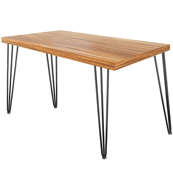 16" Metal Hairpin Rod Table Desk Legs, Set of 4 DIY Home Furniture Kits with Bonus Rubber Floor Protectors (Table not include)