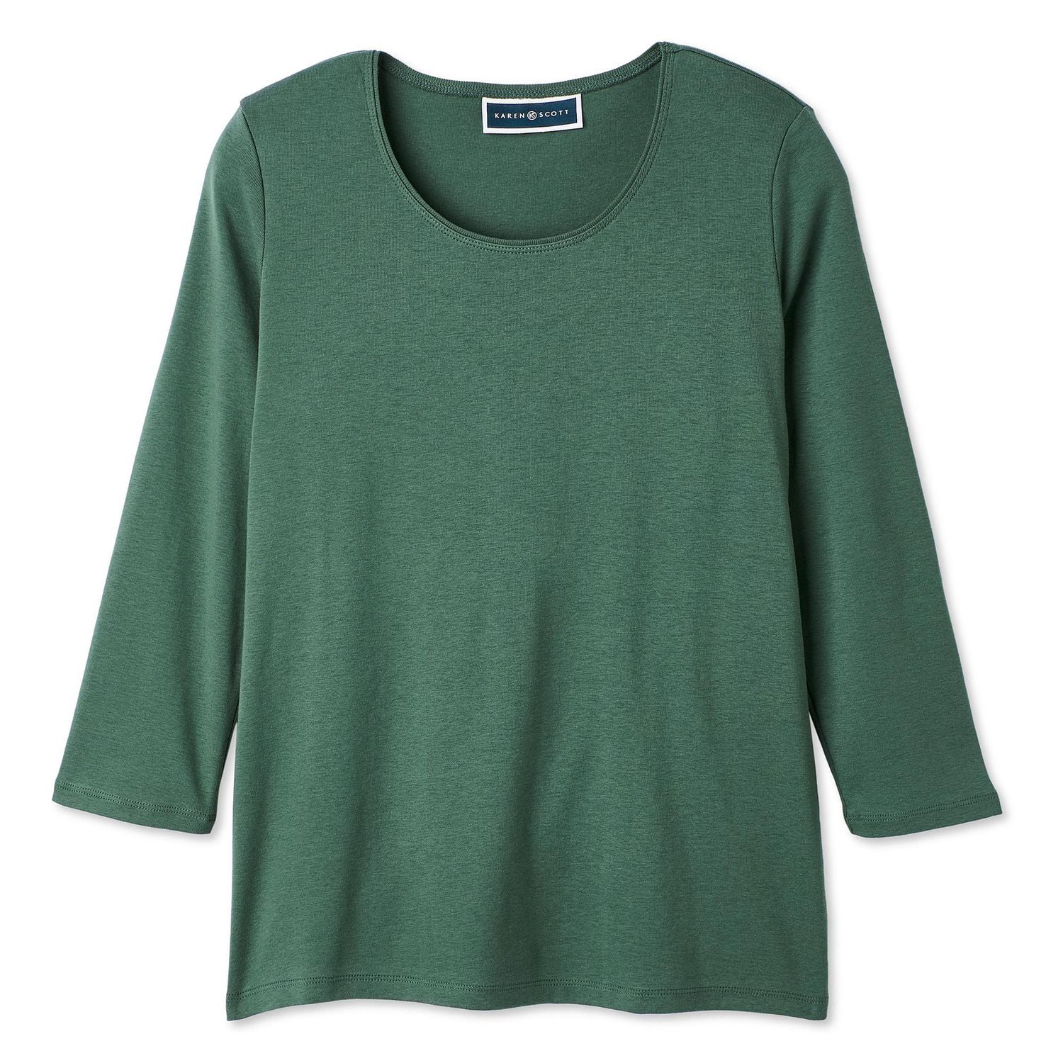 T-shirt à encolure dégagée Karen Scott pour femmes