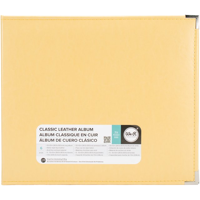 We R Memory Keepers WRRING12-60911 Album en cuir classique - 3 anneaux 12 x 12 po - Buttercup