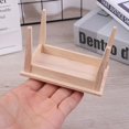 thumbnail image 3 of Mobilier Miniature Maison de Poupée Table à Manger en Bois avec Ensemble de 6 Chaises, 3 of 6