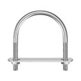 thumbnail image 1 of Unique Bargains Rond U-Bolts 5 Ensembles 47mm (1.85') Largeur Intérieure 65mm Longueur M6 304 Acier Inoxydable avec Rondelles et Plaques d'Écrous, 1 of 5