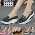 thumbnail image 1 of Espadrilles Femmes Mode Décontractée Solide à Enfiler Compensées Semelle Épaisse Plateformes Chaussures de Travail Chaussures de Course Femmes Noir 43, 1 of 7