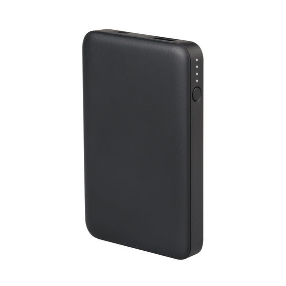 onn USB-C/USB-A 5,000 mAh Power Bank for Smartphones & Tablets, Black