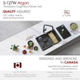 thumbnail image 3 of Stylish Dual Mount 27" Stainless Steel Single Bowl Workstation Kitchen Sink with 5 accs S-127W, 3 of 13