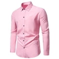 thumbnail image 1 of Chemise à Manches Longues pour Hommes, Mode Décontractée, Col Rabattu, Boutons, Chemise Blouse à Manches Longues pour Hommes, 1 of 8
