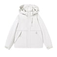 thumbnail image 1 of WRKEKC Men's Heavy-Duty Waterproof Workwear Raincoat Hooded Jacket with Multiple Utility Pockets for All-Weather Outdoor Construction and High-Visibility Work Commute White L, 1 of 2