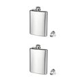 thumbnail image 3 of QualitChoice 4 5 6 7 8 10 18oz Stainless Steel Hip Alcohol Flask Cap + Funnel 9 oz 2Set, 3 of 6