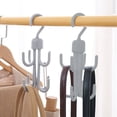 thumbnail image 1 of A Double Layer Rotating Hook Multi Functional Bag Scarf Hanger Home Wardrobe Tie Rack Scarf Belt Storage Rack, 1 of 5